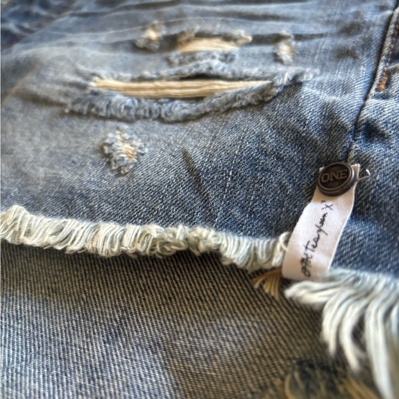 One Teaspoon Johnni Blu Outlaws Jean Shorts NWT - Picture 3 of 5